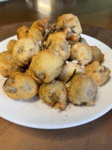 rosemary battered olives