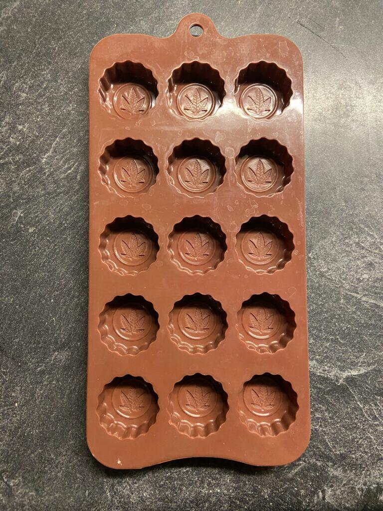 Levo chocolate drops - picture of silicone mold used.