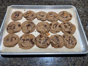 A tray of Steve's olive oil cookies.