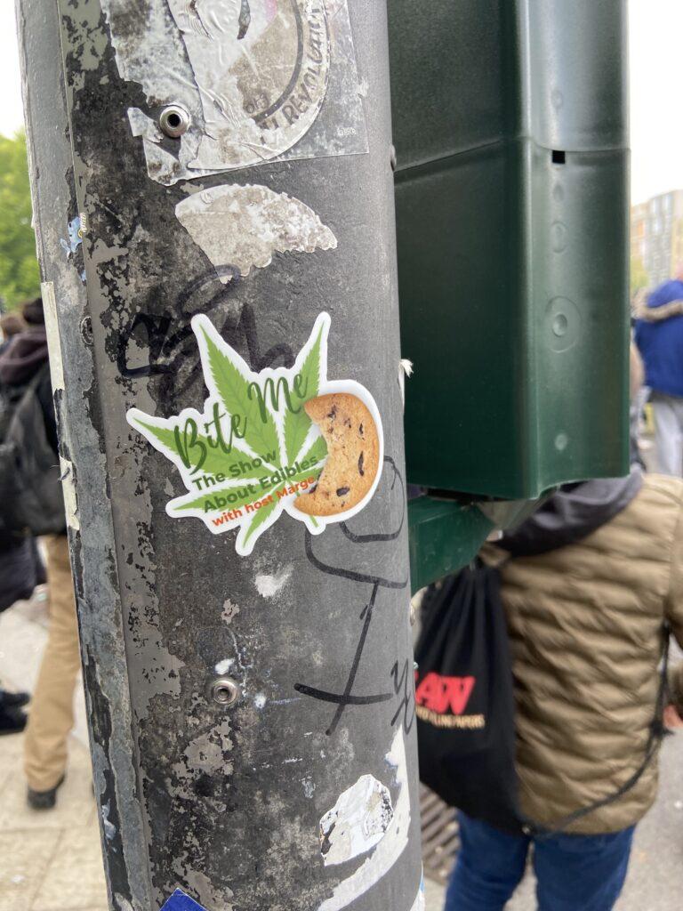 a photo of a bite me sticker