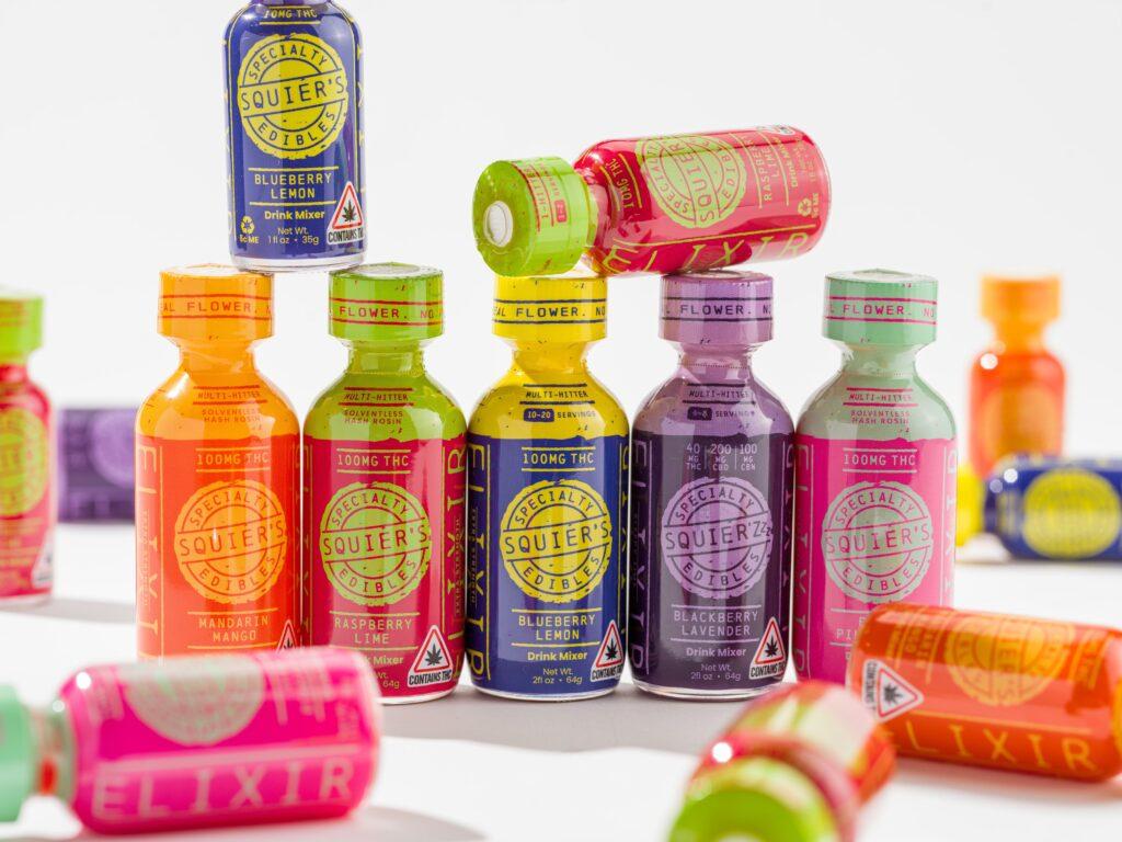image of all the different flavours of Squier's Specialty Elixirs